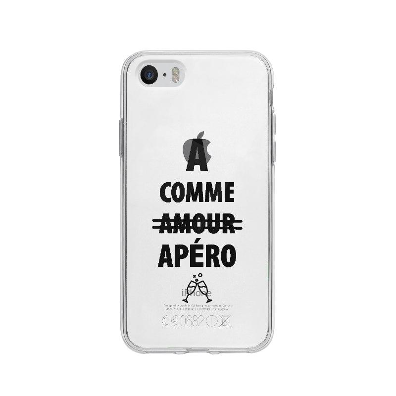 Coque A Comme Amour Apéro pour iPhone 5 - Coque Wiqeo 5€-10€, Drôle, Expression, Fierté, Français, Gilles L, iPhone 5, Tempérament Wiqeo, Déstockeur de Coques Pour iPhone