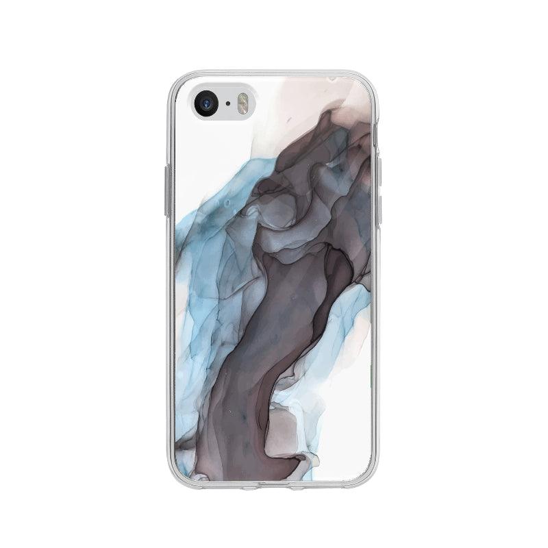 Coque Aquarelle Noire Bleue pour iPhone 5 - Coque Wiqeo 5€-10€, Abstrait, Georges K, iPhone 5 Wiqeo, Déstockeur de Coques Pour iPhone