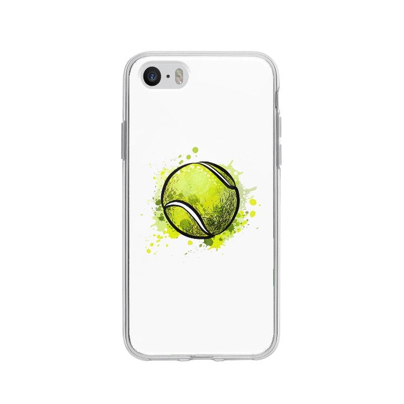 Coque Balle De Tennis En Aquarelle pour iPhone 5 - Coque Wiqeo 5€-10€, Agathe V, Illustration, iPhone 5 Wiqeo, Déstockeur de Coques Pour iPhone