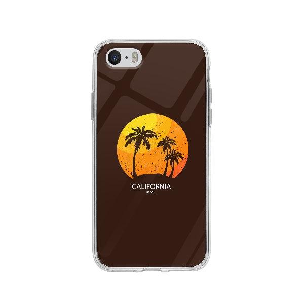 Coque California Beach pour iPhone 5 - Coque Wiqeo 5€-10€, Illustration, iPhone 5, Sylvie A Wiqeo, Déstockeur de Coques Pour iPhone