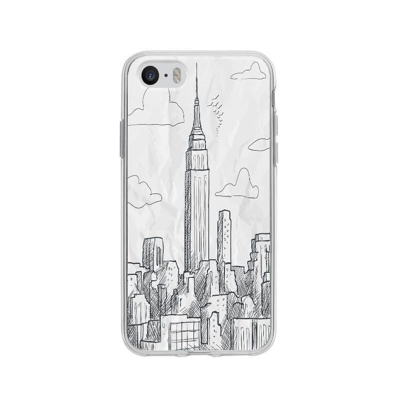 Coque Dessin New York pour iPhone 5 - Coque Wiqeo 5€-10€, Hector P, Illustration, iPhone 5, Voyage Wiqeo, Déstockeur de Coques Pour iPhone