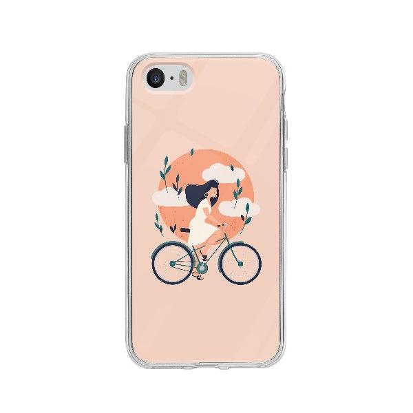 Coque Femme En Vélo pour iPhone 5 - Coque Wiqeo 5€-10€, Cyrille F, Illustration, iPhone 5 Wiqeo, Déstockeur de Coques Pour iPhone