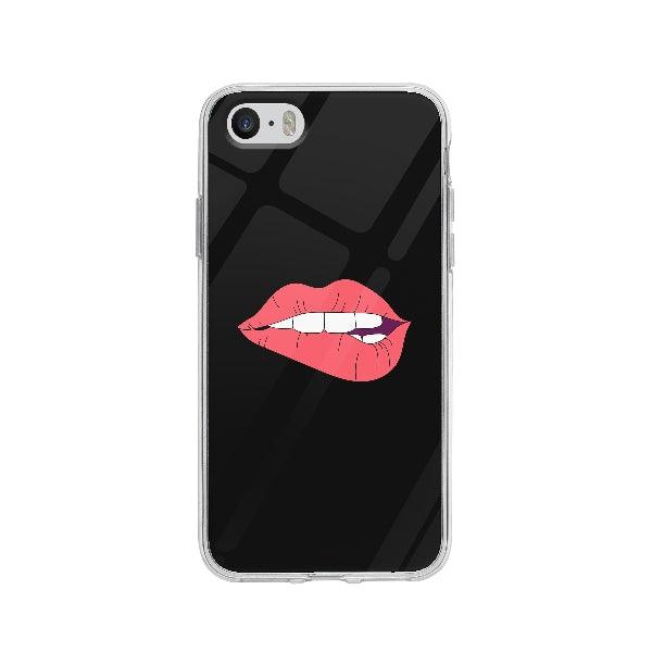 Coque Lèvres Rouges pour iPhone 5 - Coque Wiqeo 5€-10€, Cyprien R, Illustration, iPhone 5 Wiqeo, Déstockeur de Coques Pour iPhone