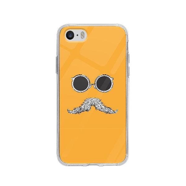 Coque Moustache Et Lunettes Hipster pour iPhone 5 - Coque Wiqeo 5€-10€, Illustration, iPhone 5, Oriane G Wiqeo, Déstockeur de Coques Pour iPhone