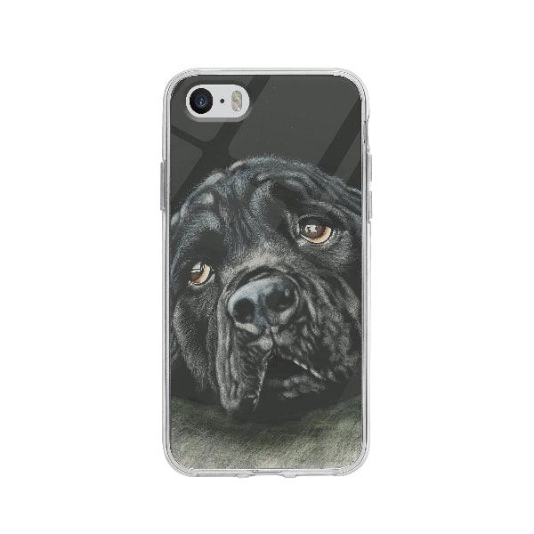 Coque Rottweiler Noir Triste pour iPhone 5 - Coque Wiqeo 5€-10€, Animaux, Brice N, Chien, iPhone 5, Noir, Rottweiler Wiqeo, Déstockeur de Coques Pour iPhone