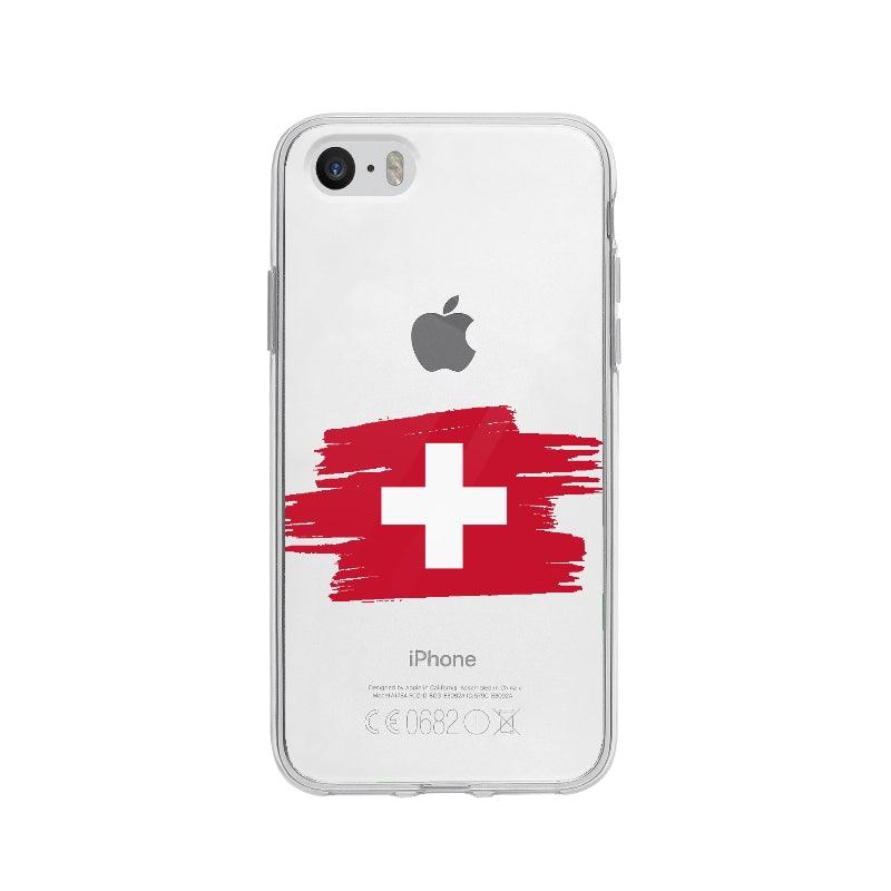 Coque Suisse pour iPhone 5 - Coque Wiqeo 5€-10€, Camille H, Drapeau, iPhone 5, Pays, Suisse Wiqeo, Déstockeur de Coques Pour iPhone