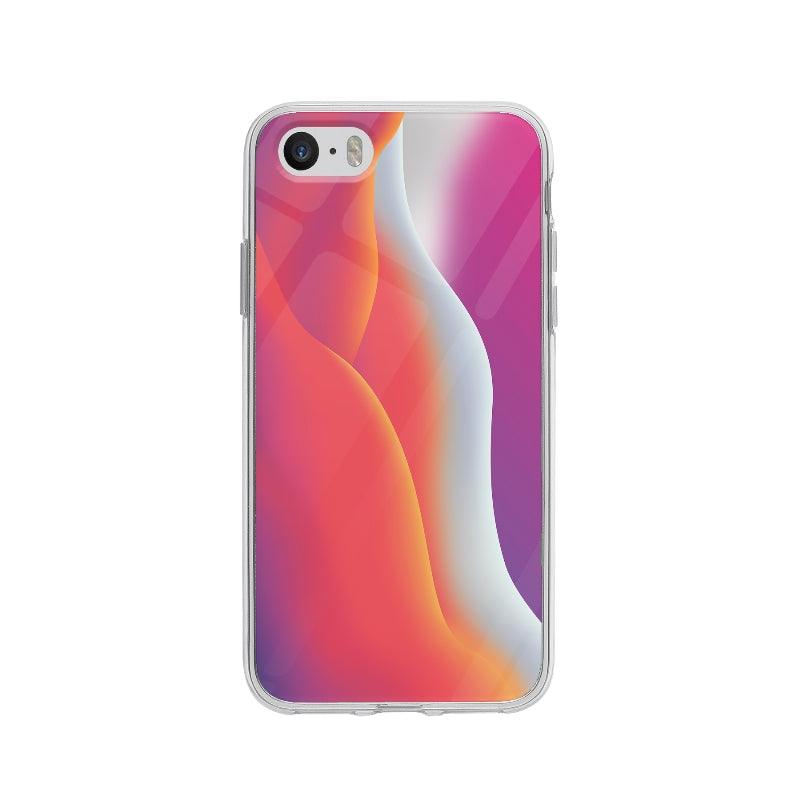 Coque Vagues Douces Colorées pour iPhone 5 - Coque Wiqeo 5€-10€, Abstrait, iPhone 5, Rachel B Wiqeo, Déstockeur de Coques Pour iPhone