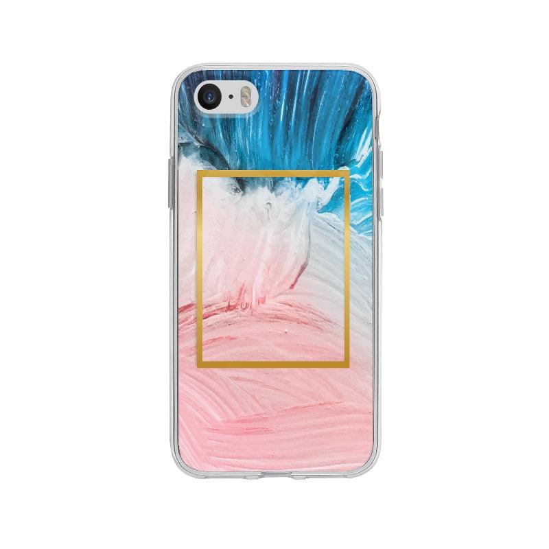 Coque Aquarelle Rose Et Bleue pour iPhone 5S - Transparent