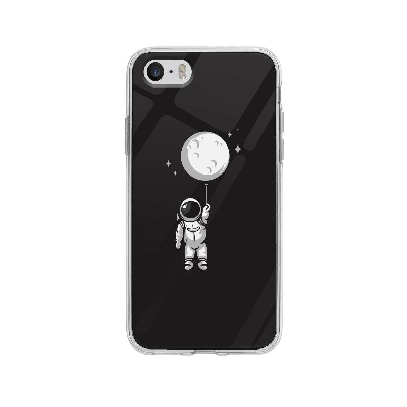 Coque Astronaute Avec Ballon Lune pour iPhone 5S - Coque Wiqeo 5€-10€, Denis H, Espace, Illustration, iPhone 5S Wiqeo, Déstockeur de Coques Pour iPhone