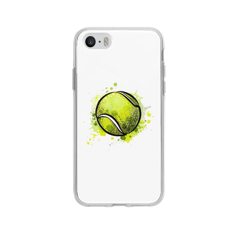 Coque Balle De Tennis En Aquarelle pour iPhone 5S - Coque Wiqeo 5€-10€, Agathe V, Illustration, iPhone 5S Wiqeo, Déstockeur de Coques Pour iPhone