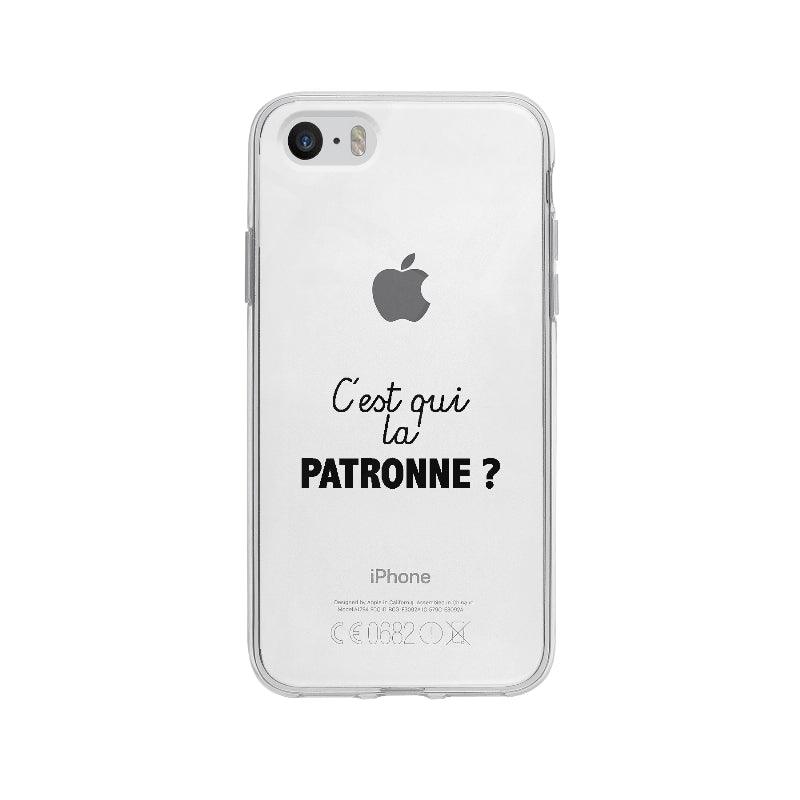 Coque C'est Qui La Patronne pour iPhone 5S - Coque Wiqeo 5€-10€, Damien S, Expression, Fierté, Français, iPhone 5S, Tempérament Wiqeo, Déstockeur de Coques Pour iPhone