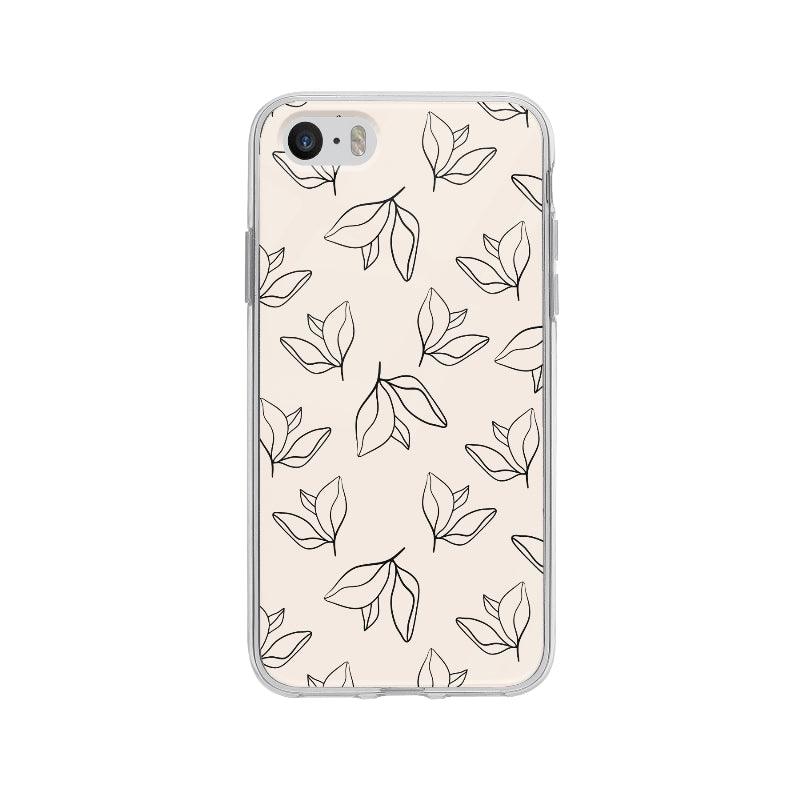 Coque Fleurs Minimalistes pour iPhone 5S - Coque Wiqeo 5€-10€, Cyprien R, Fleur, iPhone 5S, Motif Wiqeo, Déstockeur de Coques Pour iPhone