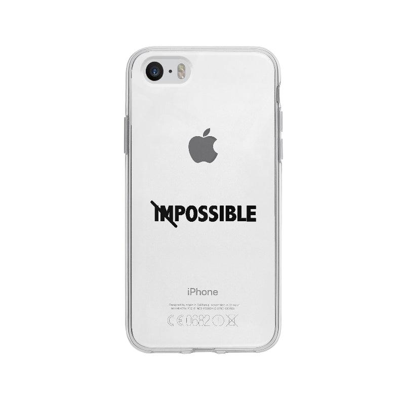 Coque Impossible Possible pour iPhone 5S - Coque Wiqeo 5€-10€, Amelie Q, Expression, Français, Humeur, iPhone 5S, Motivation, Tempérament Wiqeo, Déstockeur de Coques Pour iPhone