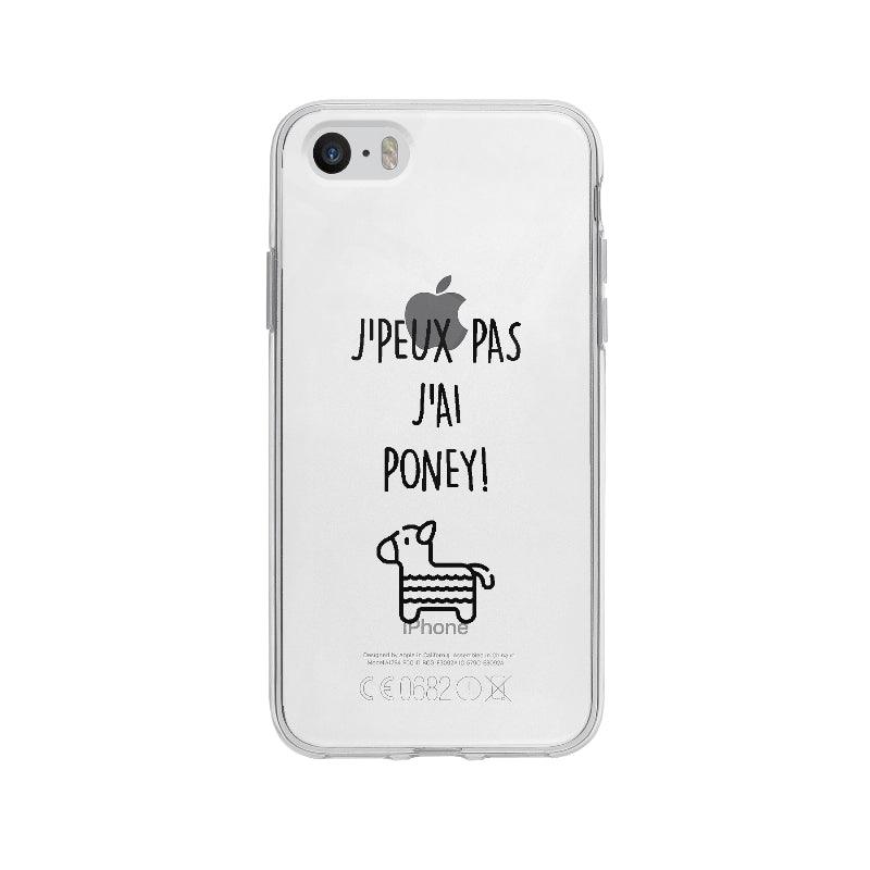 Coque J'peux Pas J'ai Poney pour iPhone 5S - Coque Wiqeo 5€-10€, Camille H, Drôle, Expression, Français, iPhone 5S, Tempérament Wiqeo, Déstockeur de Coques Pour iPhone