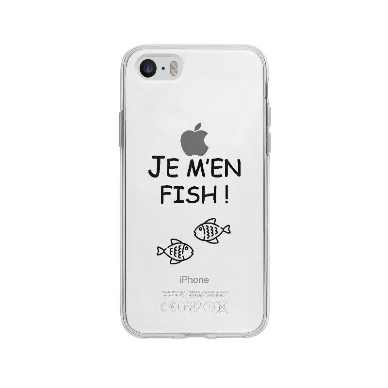 Coque Je M'en Fish pour iPhone 5S - Coque Wiqeo 5€-10€, Expression, Français, Humeur, iPhone 5S, Irene S, Tempérament Wiqeo, Déstockeur de Coques Pour iPhone
