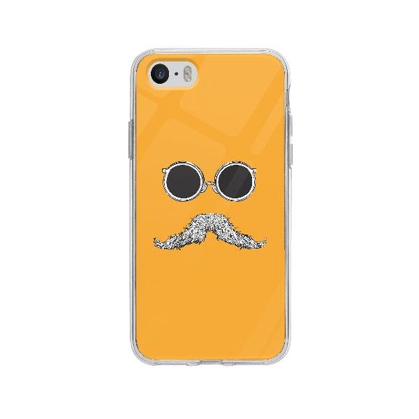 Coque Moustache Et Lunettes Hipster pour iPhone 5S - Coque Wiqeo 5€-10€, Illustration, iPhone 5S, Oriane G Wiqeo, Déstockeur de Coques Pour iPhone