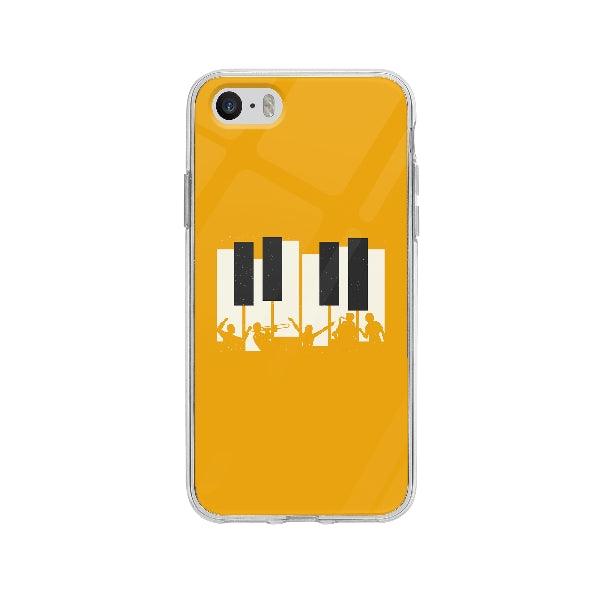 Coque Piano Jazz pour iPhone 5S - Coque Wiqeo 5€-10€, Claudine M, Illustration, iPhone 5S Wiqeo, Déstockeur de Coques Pour iPhone
