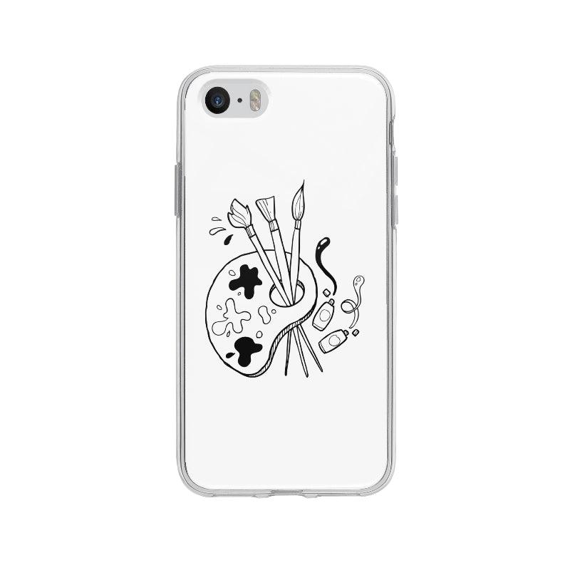 Coque Pinceaux Et Peinture pour iPhone 5S - Coque Wiqeo 5€-10€, Illustration, iPhone 5S, Laure R Wiqeo, Déstockeur de Coques Pour iPhone