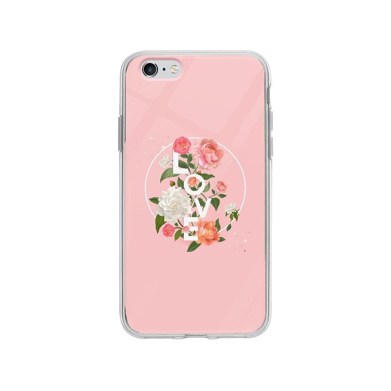 Coque Badge Love Floral pour iPhone 6 Plus - Coque Wiqeo 5€-10€, Alais B, Fleur, Illustration, iPhone 6 Plus, Texte Wiqeo, Déstockeur de Coques Pour iPhone