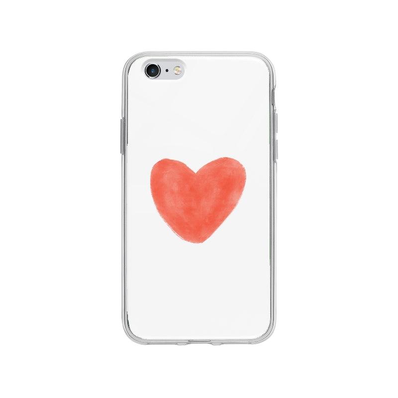 Coque Coeur En Aquarelle pour iPhone 6 Plus - Coque Wiqeo 5€-10€, Coeurs, Illustration, iPhone 6 Plus, Lydie T Wiqeo, Déstockeur de Coques Pour iPhone