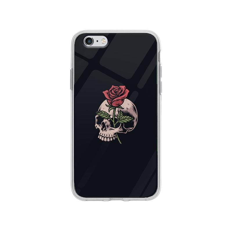 Coque Crâne Et Rose pour iPhone 6 Plus - Coque Wiqeo 5€-10€, Fleur, Illustration, iPhone 6 Plus, Megane N Wiqeo, Déstockeur de Coques Pour iPhone
