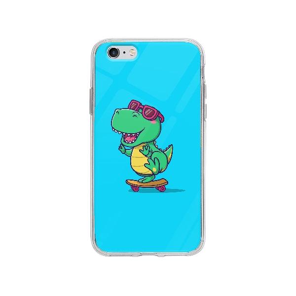 Coque Dinosaure En Skateboard pour iPhone 6 Plus - Coque Wiqeo 5€-10€, Anais G, Animaux, Illustration, iPhone 6 Plus, Mignon Wiqeo, Déstockeur de Coques Pour iPhone