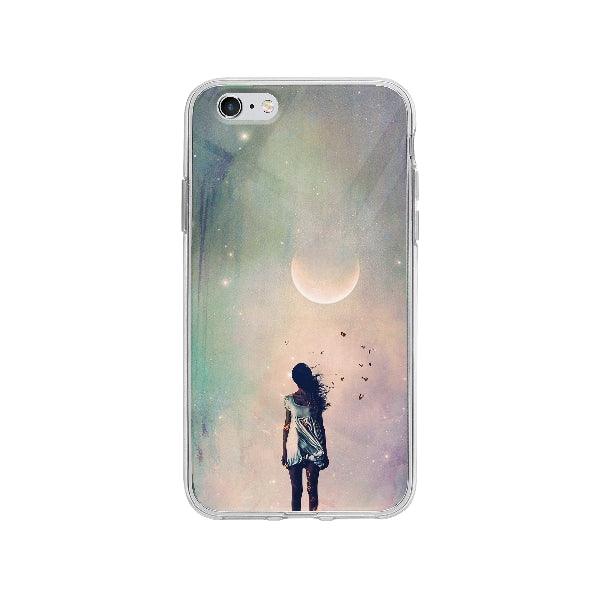 Coque Femme Sous La Lune pour iPhone 6 Plus - Coque Wiqeo 5€-10€, Femme, iPhone 6 Plus, Iris D, Lune Wiqeo, Déstockeur de Coques Pour iPhone