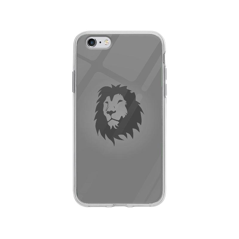 Coque Portrait Lion Minimaliste pour iPhone 6 Plus - Coque Wiqeo 5€-10€, Amelie Q, Animaux, Illustration, iPhone 6 Plus Wiqeo, Déstockeur de Coques Pour iPhone