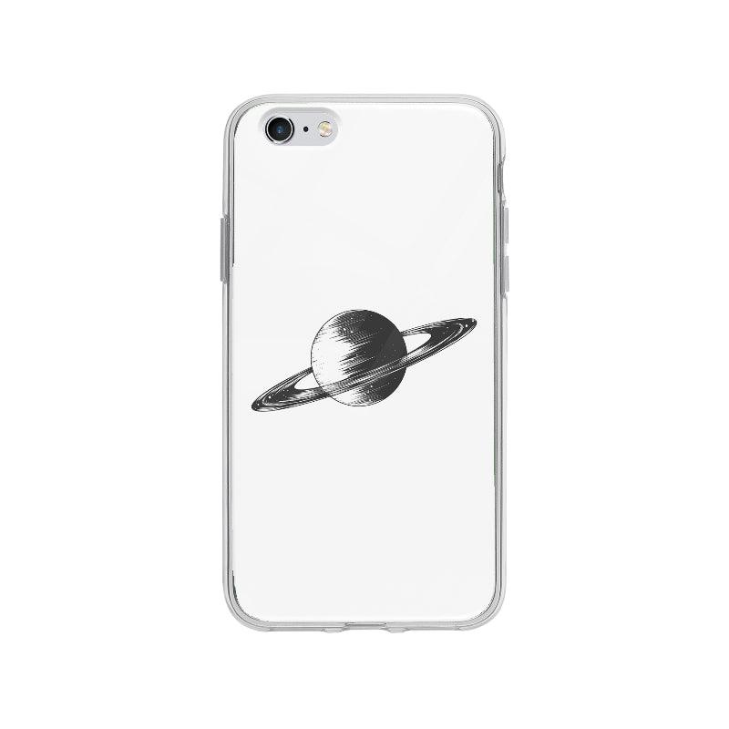 Coque Saturne Monochrome pour iPhone 6 Plus - Coque Wiqeo 5€-10€, Espace, Illustration, iPhone 6 Plus, Oriane G Wiqeo, Déstockeur de Coques Pour iPhone
