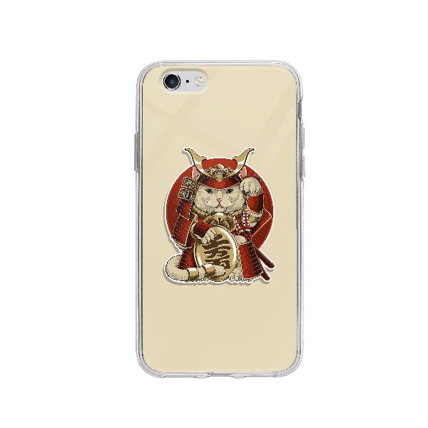 Coque Chat Samurai pour iPhone 6 - Coque Wiqeo 5€-10€, Alice A, Animaux, Illustration, iPhone 6 Wiqeo, Déstockeur de Coques Pour iPhone