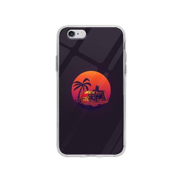 Coque Coucher Du Soleil Et Van pour iPhone 6 - Transparent