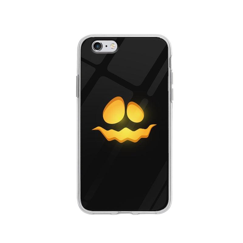 Coque Tête De Citrouille Effrayante Halloween pour iPhone 6 - Transparent