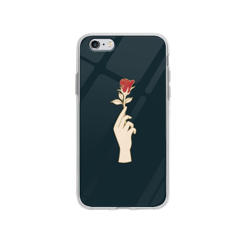 Coque Main Et Rose pour iPhone 6S Plus - Coque Wiqeo 5€-10€, Didier M, Fleur, Illustration, iPhone 6S Plus Wiqeo, Déstockeur de Coques Pour iPhone