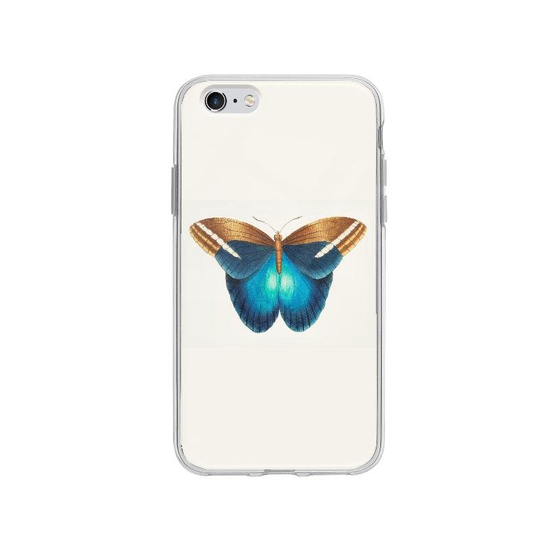 Coque Papillon Bleu Doré pour iPhone 6S Plus - Coque Wiqeo 5€-10€, Animaux, Illustration, iPhone 6S Plus, Laure R Wiqeo, Déstockeur de Coques Pour iPhone