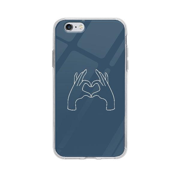 Coque Doigts En Forme De Coeur pour iPhone 6S - Transparent