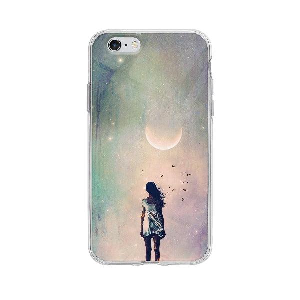 Coque Femme Sous La Lune pour iPhone 6S - Coque Wiqeo 5€-10€, Femme, iPhone 6S, Iris D, Lune Wiqeo, Déstockeur de Coques Pour iPhone