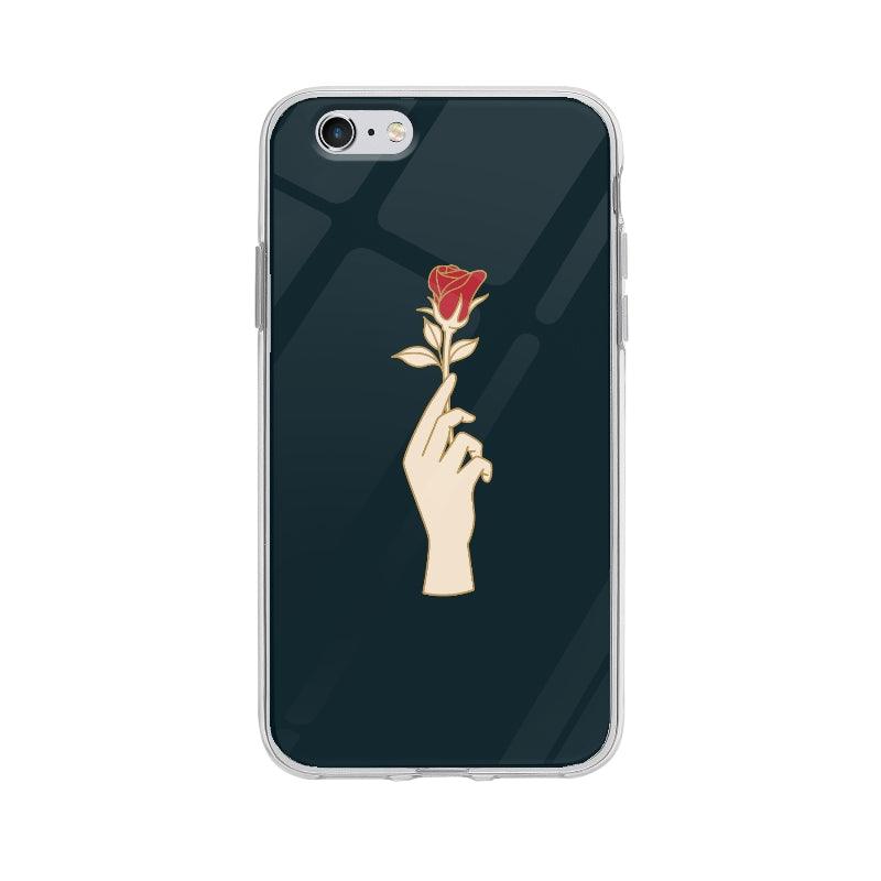 Coque Main Et Rose pour iPhone 6S - Coque Wiqeo 5€-10€, Didier M, Fleur, Illustration, iPhone 6S Wiqeo, Déstockeur de Coques Pour iPhone