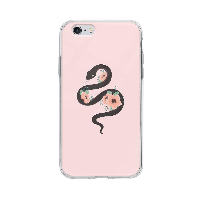 Coque Serpent Et Fleurs pour iPhone 6S - Coque Wiqeo 5€-10€, Agathe V, Animaux, Fleur, Illustration, iPhone 6S Wiqeo, Déstockeur de Coques Pour iPhone
