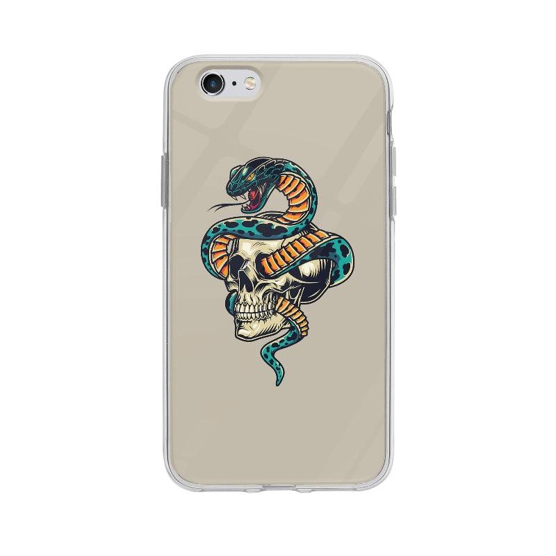 Coque Serpent Et Tête De Mort pour iPhone 6S - Transparent