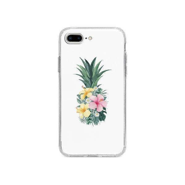 Coque Ananas Tropical pour iPhone 7 Plus - Coque Wiqeo 10€-15€, Fleur, Illustration, iPhone 7 Plus, Julie M, Nourriture Wiqeo, Déstockeur de Coques Pour iPhone