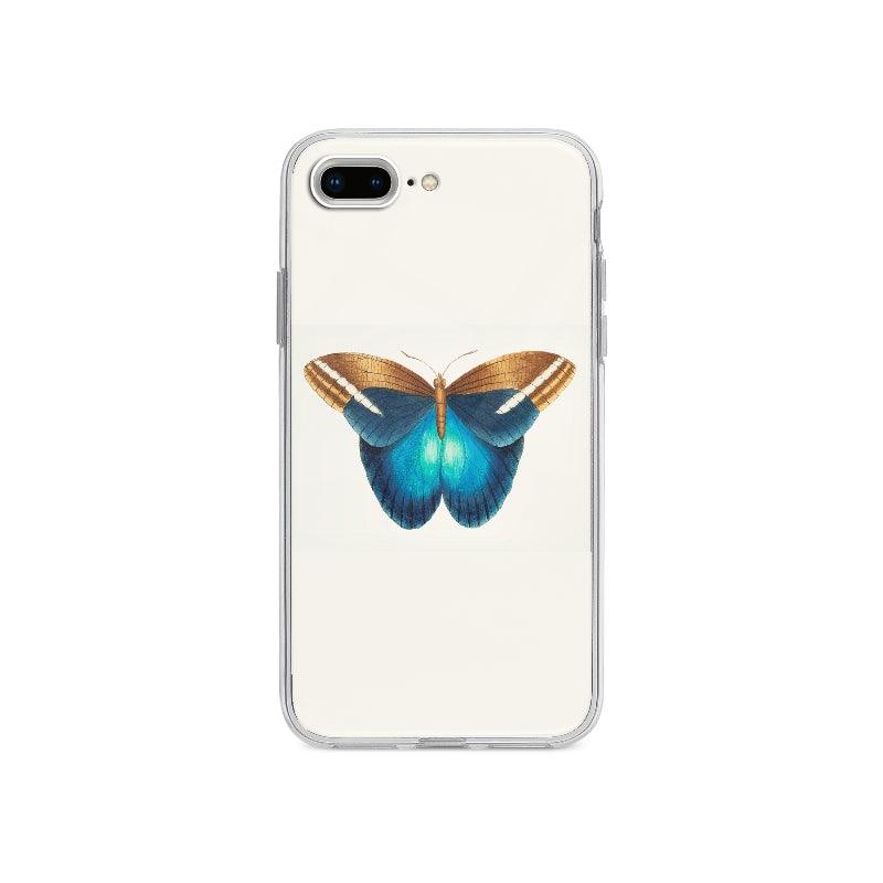 Coque Papillon Bleu Doré pour iPhone 7 Plus - Coque Wiqeo 10€-15€, Animaux, Illustration, iPhone 7 Plus, Laure R Wiqeo, Déstockeur de Coques Pour iPhone