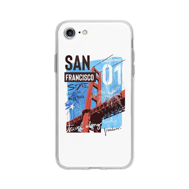 Coque Affiche San Francisco pour iPhone 7 - Coque Wiqeo 10€-15€, Gautier N, Illustration, iPhone 7, Voyage Wiqeo, Déstockeur de Coques Pour iPhone