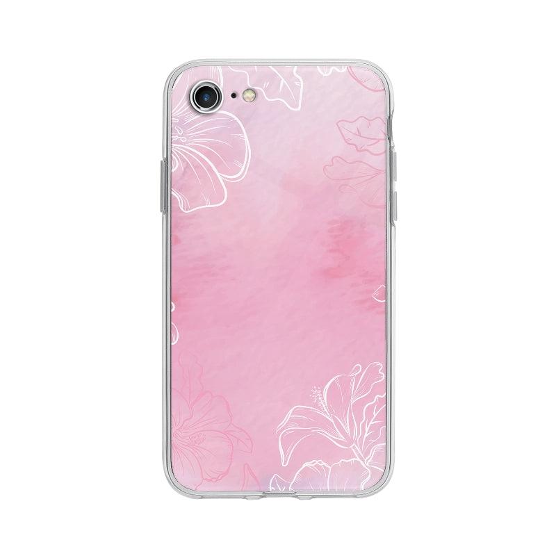 Coque Dessin Aquarelle Fleurs pour iPhone 7 - Coque Wiqeo 10€-15€, Fleur, iPhone 7, Motif, Oriane G Wiqeo, Déstockeur de Coques Pour iPhone