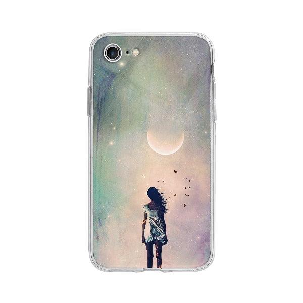 Coque Femme Sous La Lune pour iPhone 7 - Coque Wiqeo 10€-15€, Femme, iPhone 7, Iris D, Lune Wiqeo, Déstockeur de Coques Pour iPhone