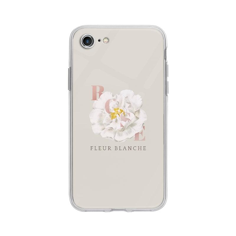 Coque Fleur Blanche pour iPhone 7 - Coque Wiqeo 10€-15€, Delphine A, Fleur, Illustration, iPhone 7 Wiqeo, Déstockeur de Coques Pour iPhone