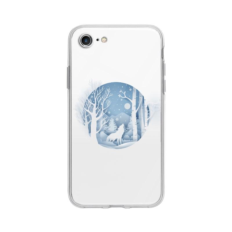 Coque Loup En Forêt pour iPhone 7 - Coque Wiqeo 10€-15€, Animaux, Illustration, iPhone 7, Oriane G Wiqeo, Déstockeur de Coques Pour iPhone