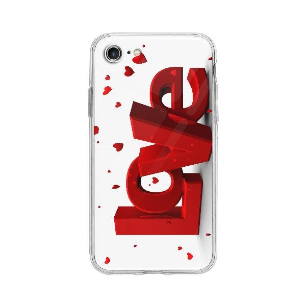 Coque Love 3d pour iPhone 7 - Coque Wiqeo 10€-15€, 3d, Amour, Coeur, iPhone 7, Love, Lydie T Wiqeo, Déstockeur de Coques Pour iPhone