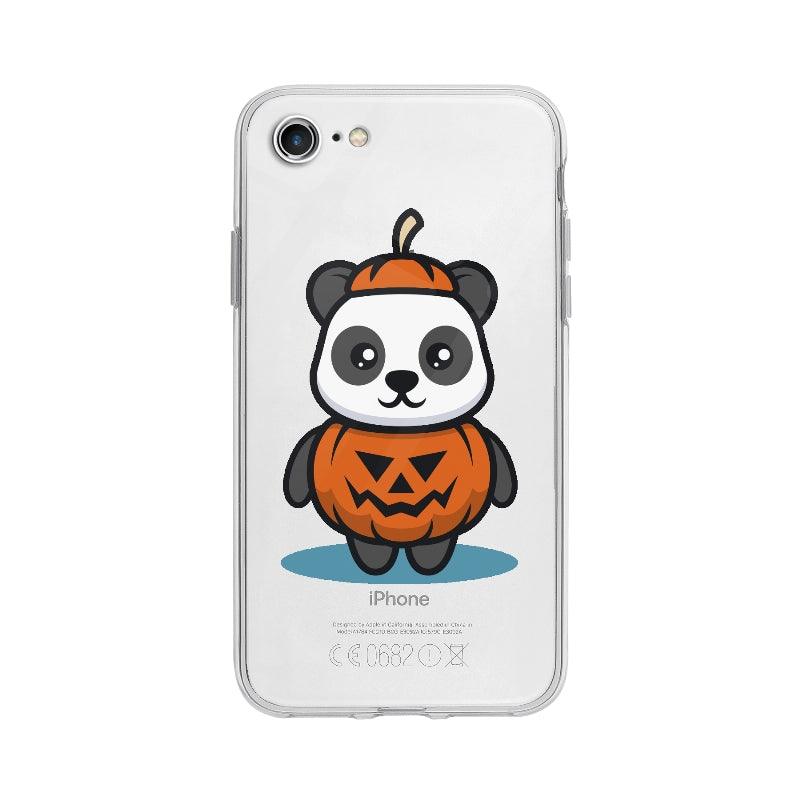 Coque Panda Tête De Citrouille Halloween pour iPhone 7 - Transparent