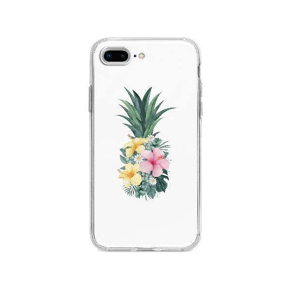 Coque Ananas Tropical pour iPhone 8 Plus - Coque Wiqeo 10€-15€, Fleur, Illustration, iPhone 8 Plus, Julie M, Nourriture Wiqeo, Déstockeur de Coques Pour iPhone