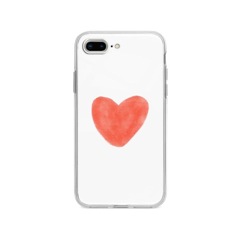 Coque Coeur En Aquarelle pour iPhone 8 Plus - Coque Wiqeo 10€-15€, Coeurs, Illustration, iPhone 8 Plus, Lydie T Wiqeo, Déstockeur de Coques Pour iPhone
